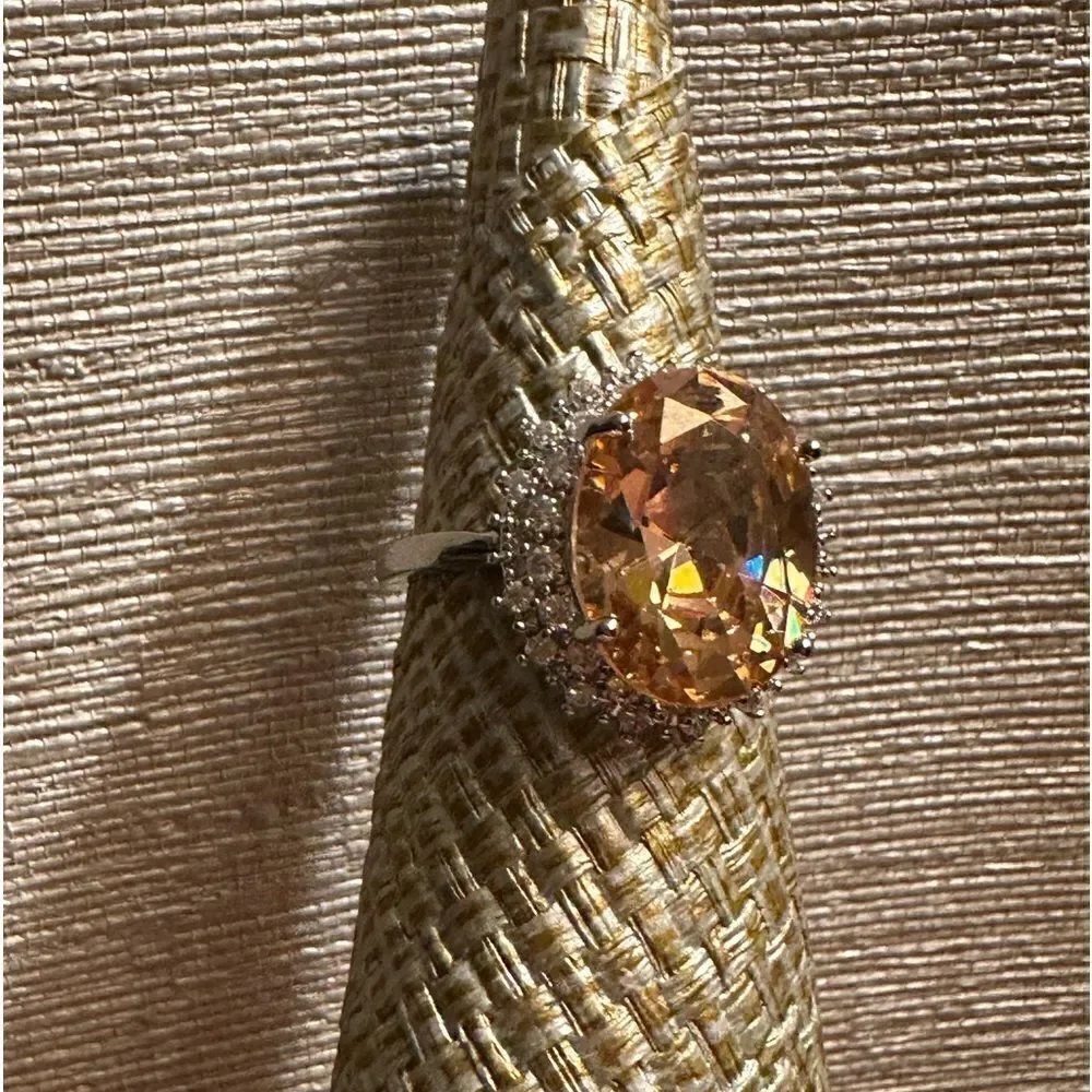 💗💗NEW!! 11CT ROUND MORGANITE RING - Picture 10 of 12